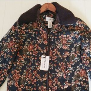 For the Republic Blue Floral Jacket